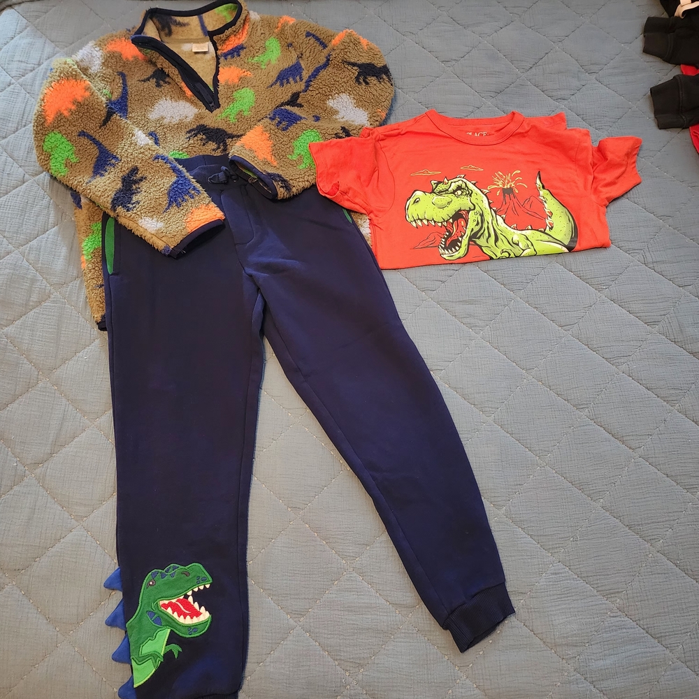 Gymboree Dinosaur Matching Set - Blue, Orange, Green